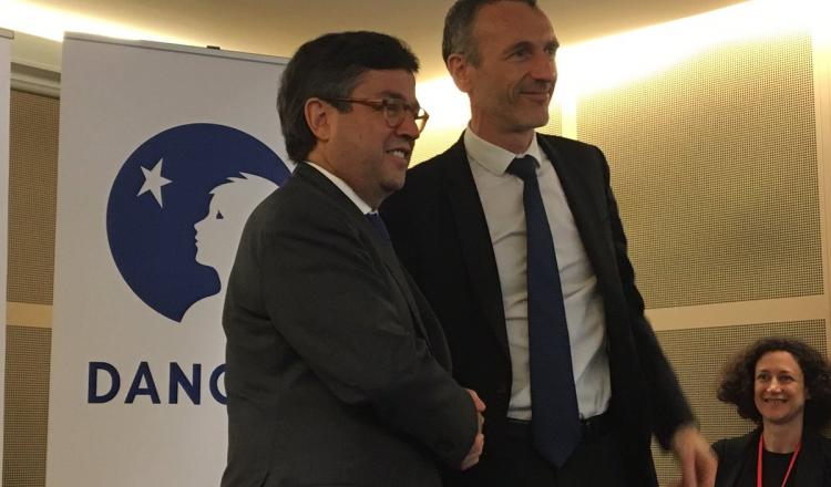Luis Alberto Moreno, Presidente del BID y Emmanuel Faber, CEO de Danone 