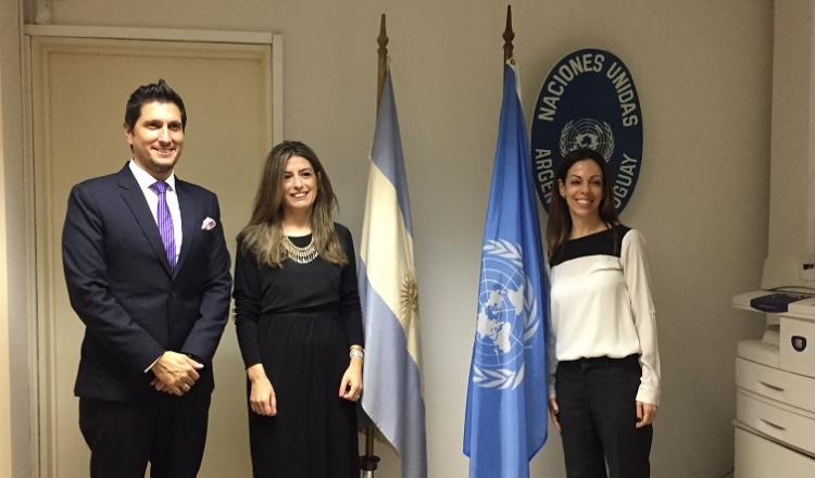 Guillermo Correa (RACI), Mariana Giacumbo (CV Fibertel) y Tamar Hahn (ONU Argentina)